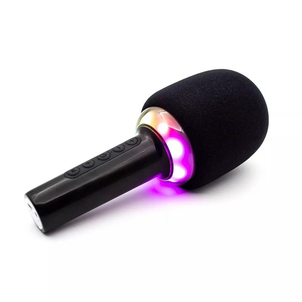 Mikrofon karaoke Bluetooth z oświetleniem RGB i modulatorem głosu