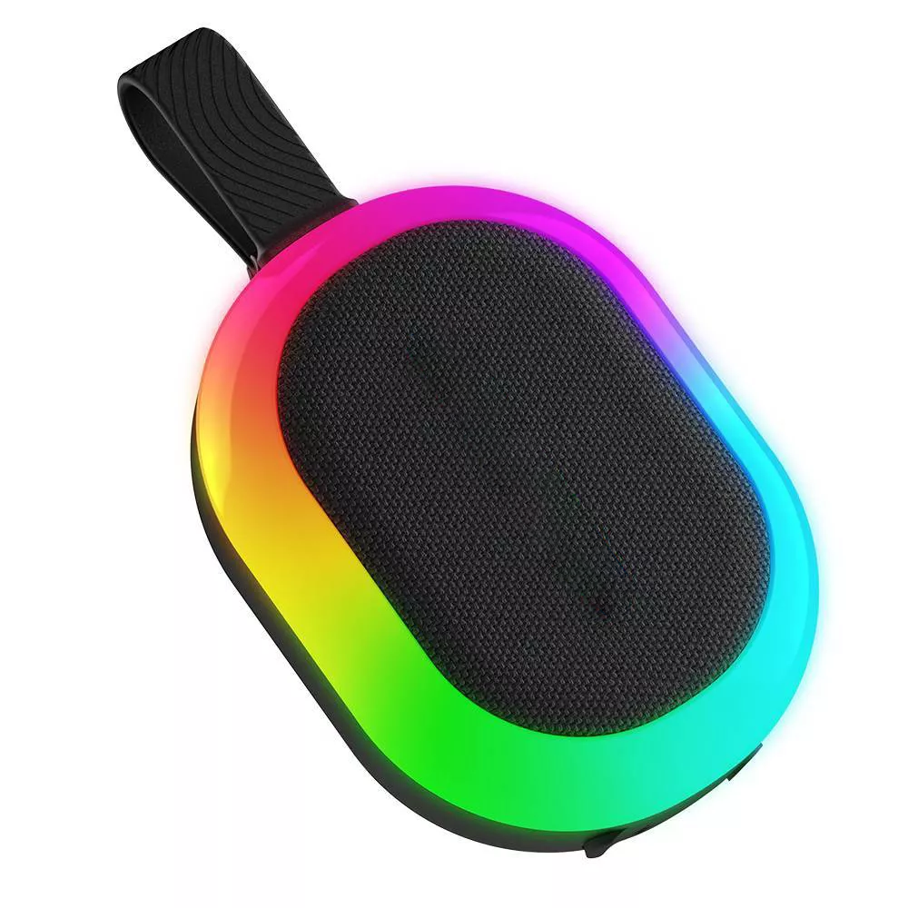 Głośnik przenośny Bluetooth z oświetleniem RGB i odpornością na wodę