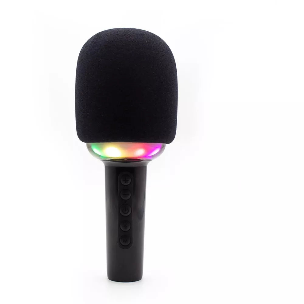 Mikrofon karaoke Bluetooth z oświetleniem RGB i modulatorem głosu